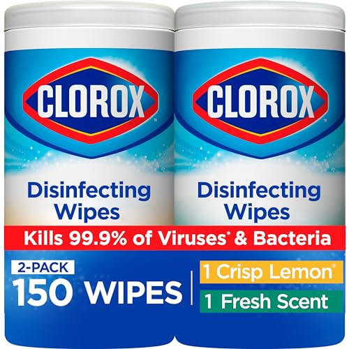 Clorox Disinfecting Wipes Value Pack Bleach Free Cleaning Wipes 75 Count Each Pack of 2 Packaging May Vary