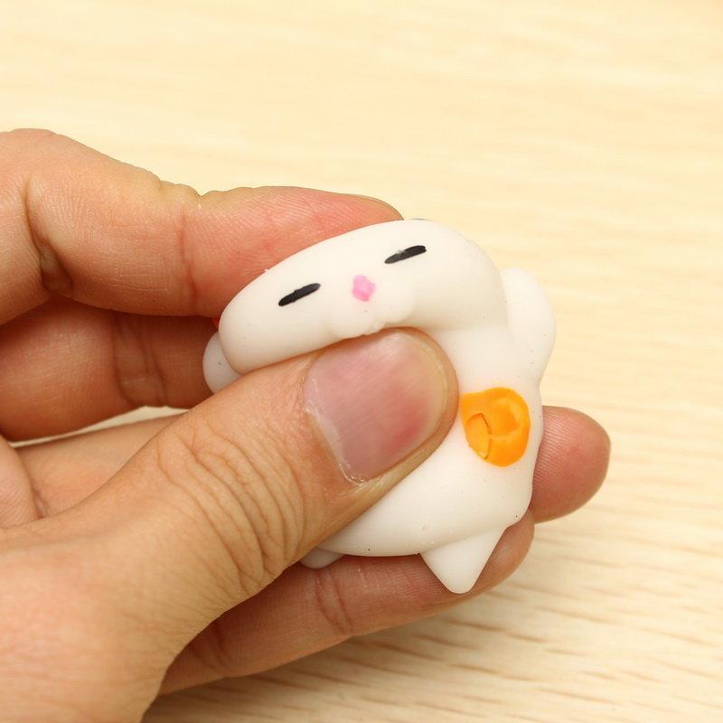 Orange Cat Squeeze Toy for Stress Relief and Fun