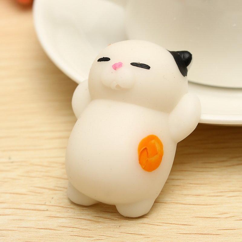 Orange Cat Squeeze Toy for Stress Relief and Fun
