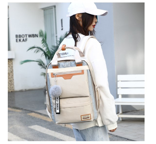 Waterproof Oxford Cloth Backpack for Students (14-inch)